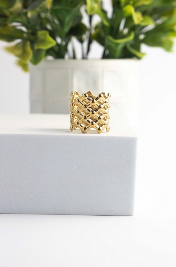 Mandala Δαχτυλίδι Stainless Steel